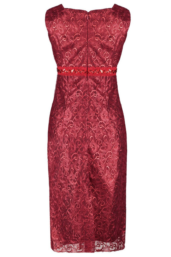 Sukienka FSU161 CZERWONY CIEMNY