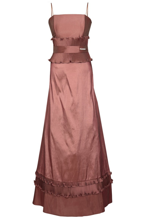 Sukienka FSU137 RÓŻOWY CEGLASTY