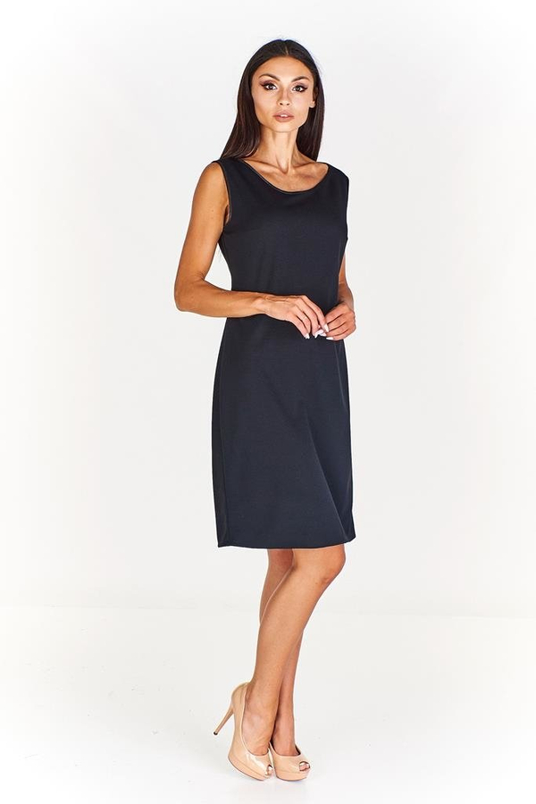 Sukienka FSU620  BIAŁY + CZARNY szachownica