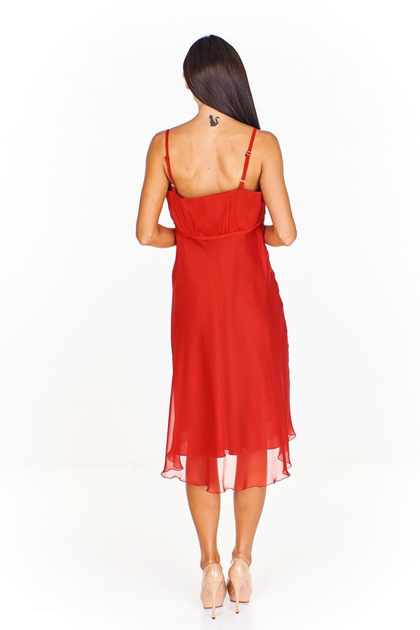 Sukienka FSU256 CZERWONY MOCNY