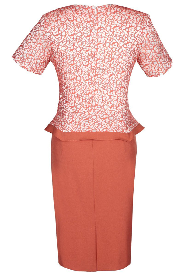 Sukienka FSU403 CEGLASTY EKRI