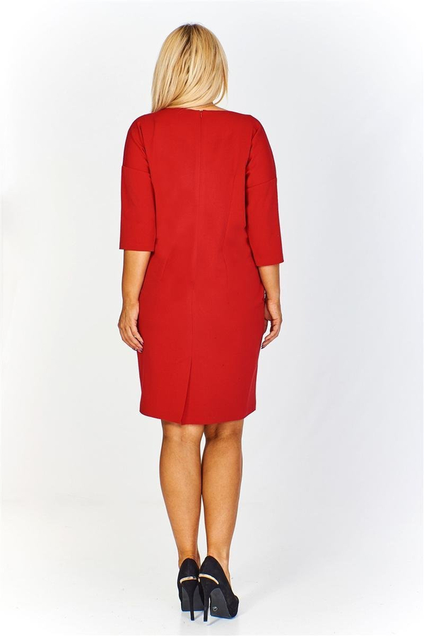 Monochromatyczna sukienka z kieszeniami