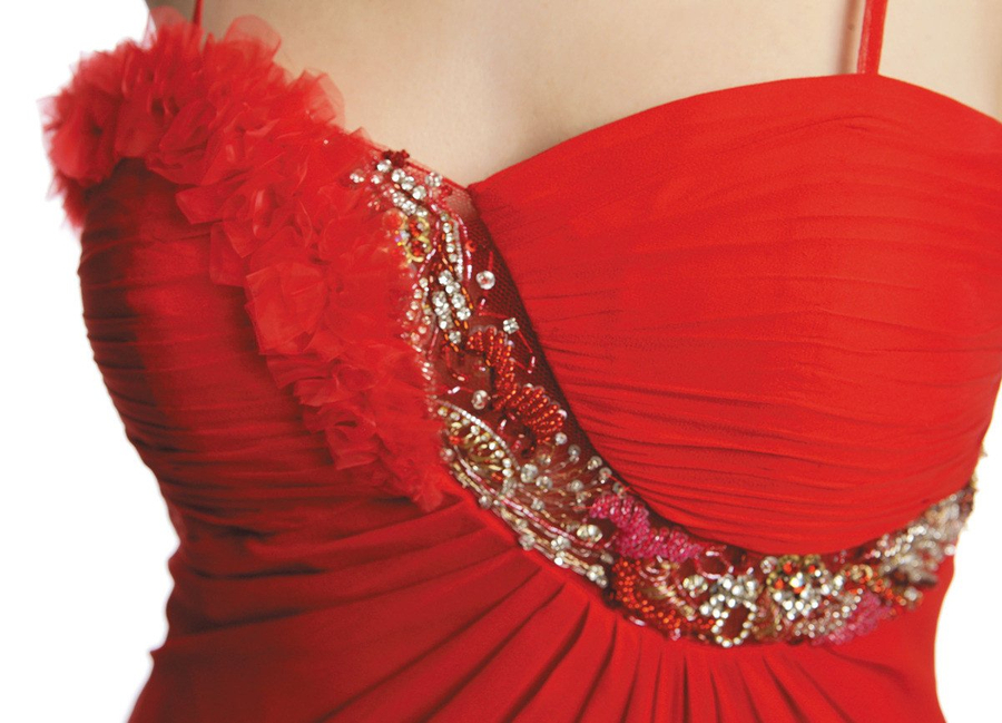 Suknia FSU723 CZERWONY