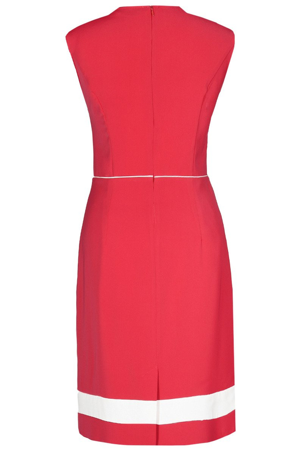 Sukienka FSU681 MALINOWY EKRI