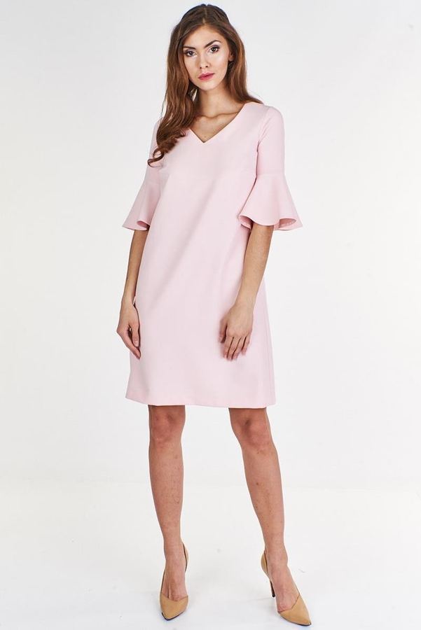 Sukienka FSU879 RÓŻOWY JASNY