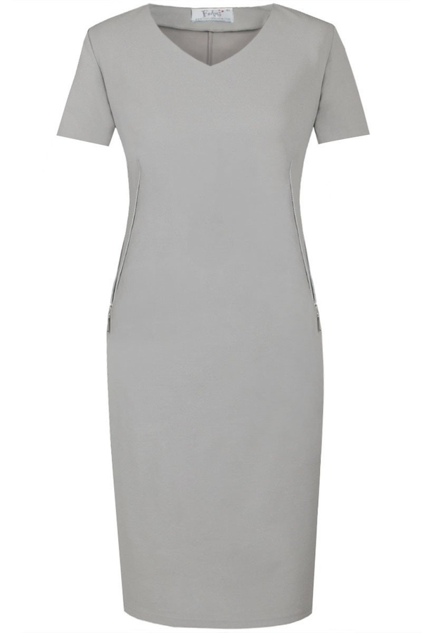 Sukienka FSU869  SZARY JASNY