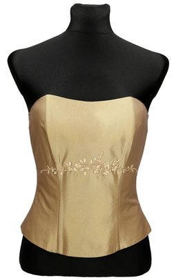 Gorset FGR042 ZIELONY ZGNIŁY JASNY  tafta