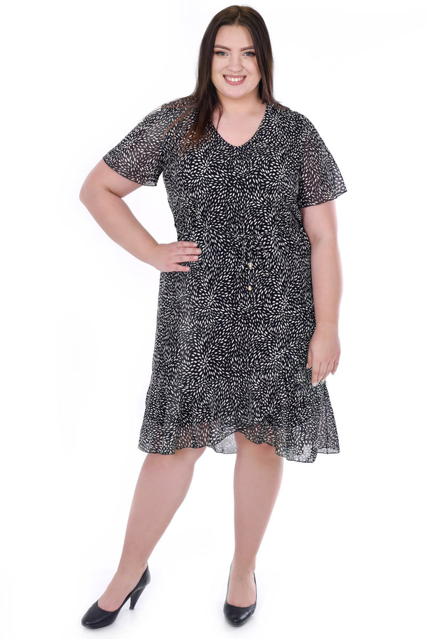 Sukienka FSU1076 CZARNY ekri łezki