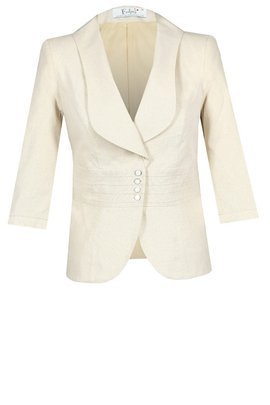 Żakiet FZA672 BEŻOWY + ZŁOTA NIĆ