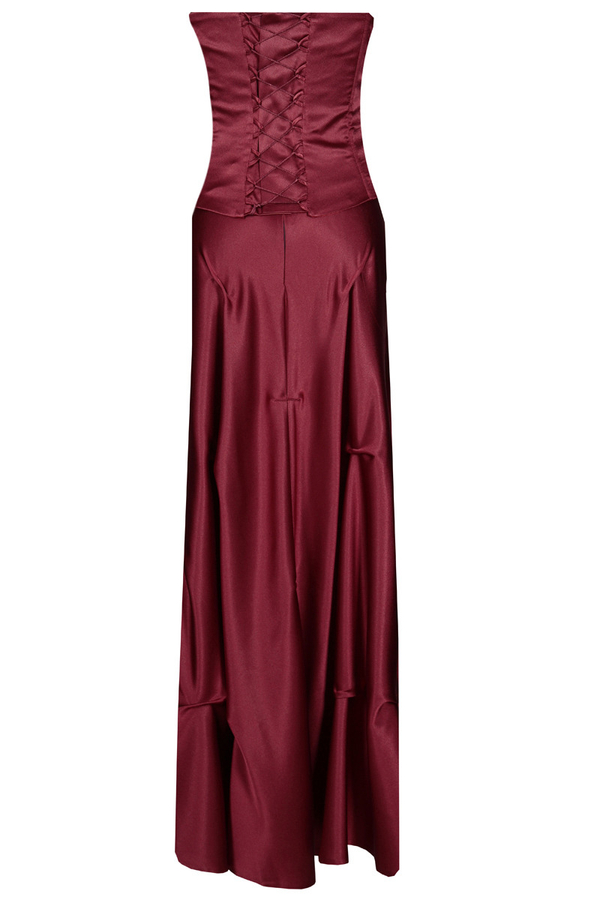 Sukienka FSU019 BURGUNDOWY