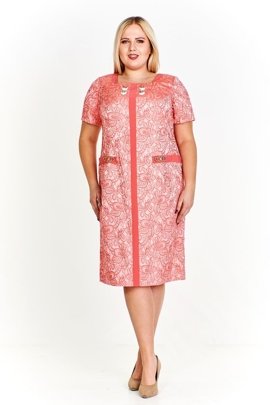 MARIA MAGDALENA Sukienka SU11042 Koralowy