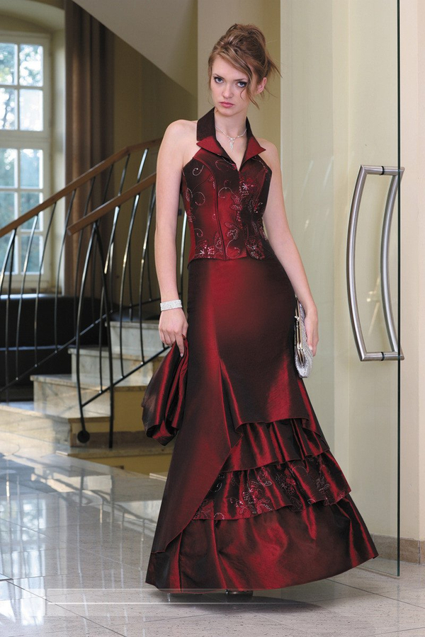 Sukienka FSU058 BORDOWY