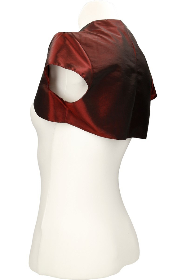 Bolerko FBL172 BORDOWY tafta