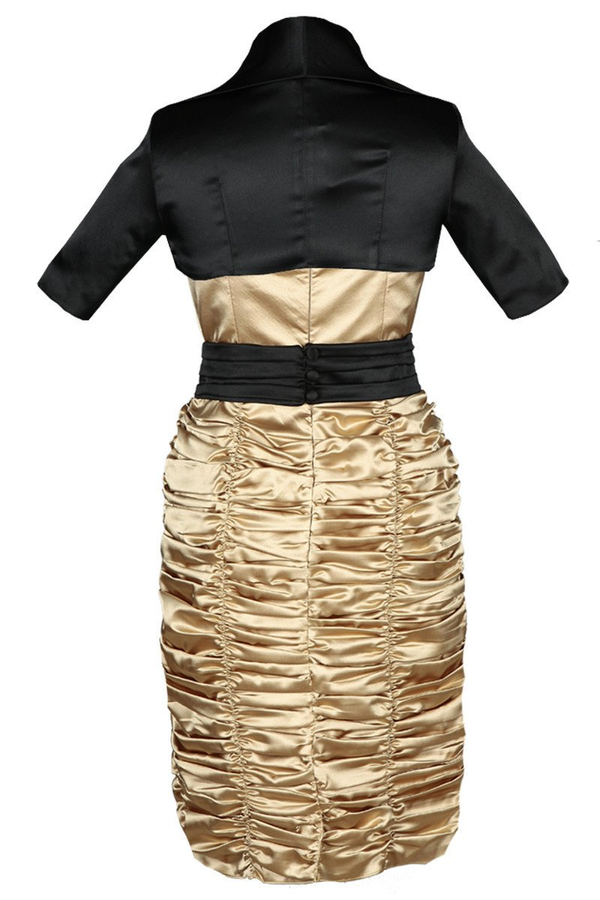 Sukienka FSU190 PIASKOWY CIEMNY