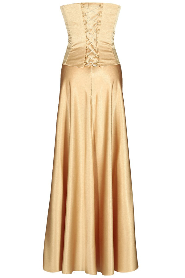 Sukienka FSU086 ZŁOTY