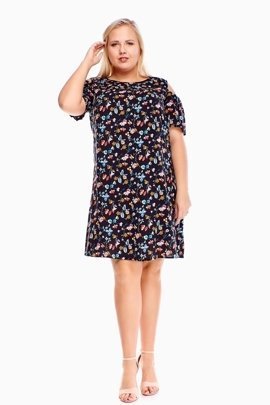 Sukienka FSU939 CZARNY łączka