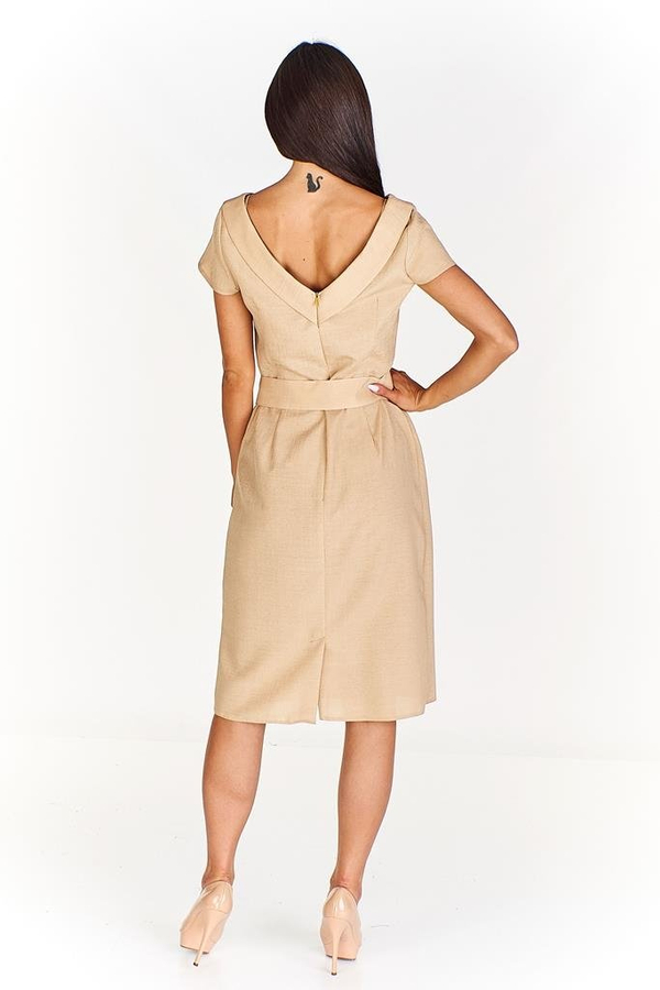 Sukienka FSU199 PIASKOWY