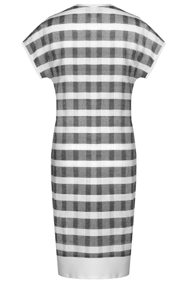 Sukienka FSU781  CZARNY + BIAŁY