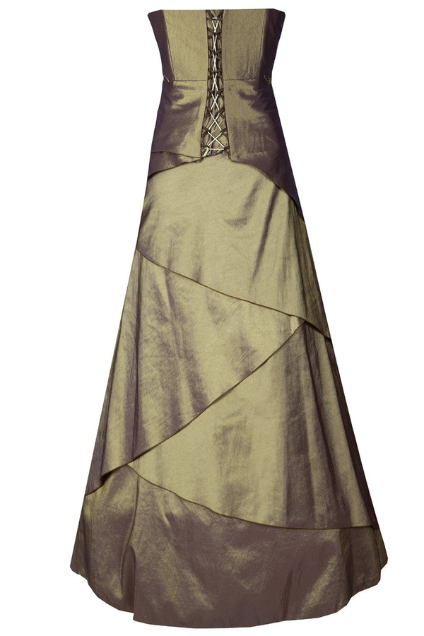 Sukienka FSU072 ZIELONY ZGNIŁY CIEMNY