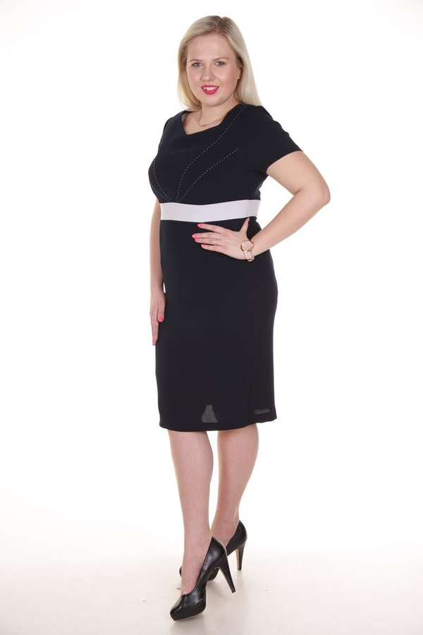 Sukienka FSU911 GRANATOWY + SZARY