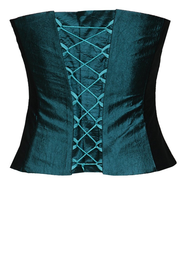 Gorset FGR042 NIEBIESKI MORSKI tafta