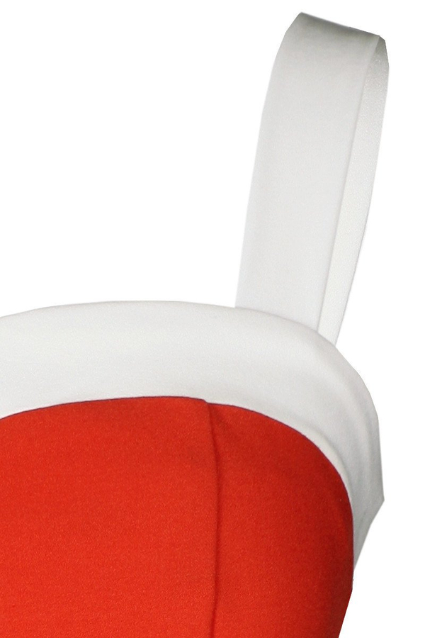 Sukienka FSU1009 POMARAŃCZOWY MOCNY EKRI