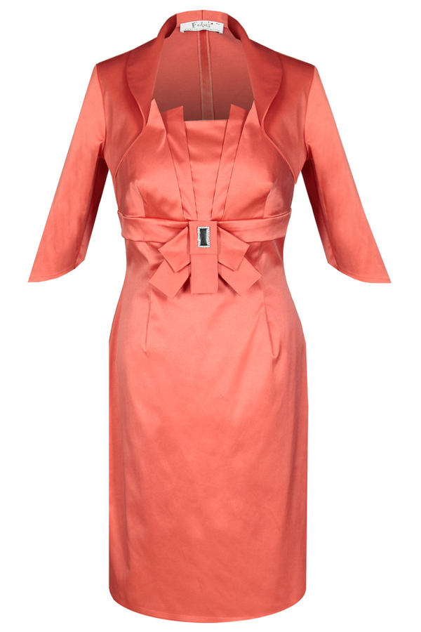 Sukienka FSU201 ŁOSOSIOWY CIEMNY