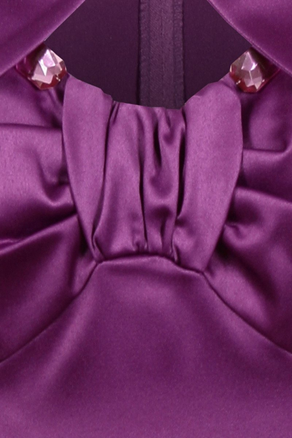 Sukienka FSU1023 AMARANTOWY CIEMNY