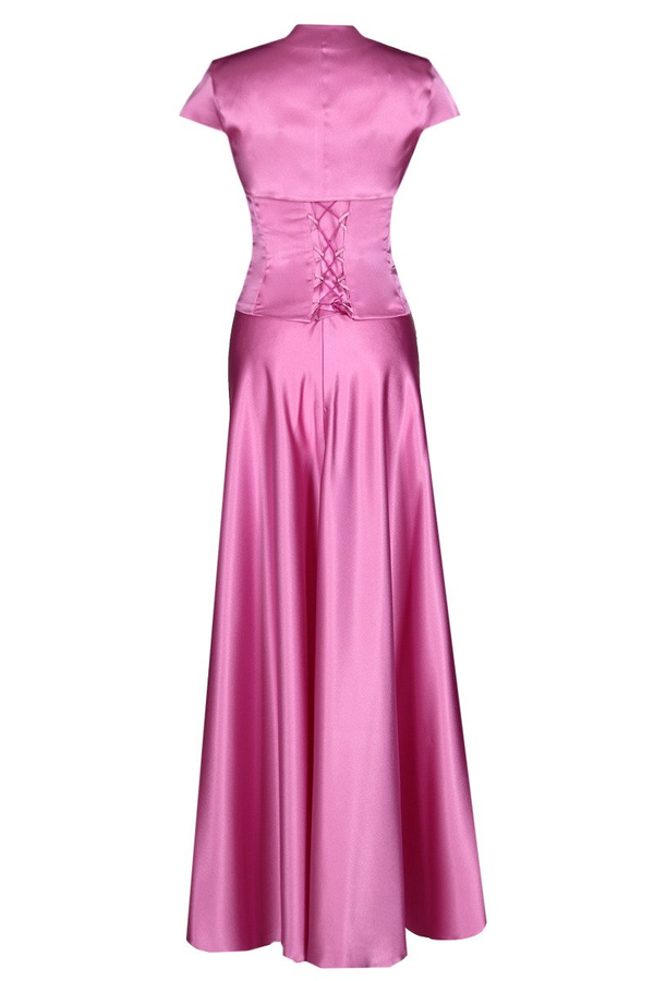 Sukienka FSU088 AMARANTOWY JASNY