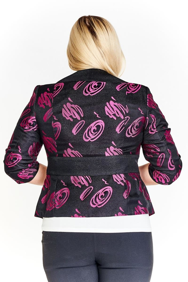 Żakiet FZA916  AMARANTOWY + CZARNY