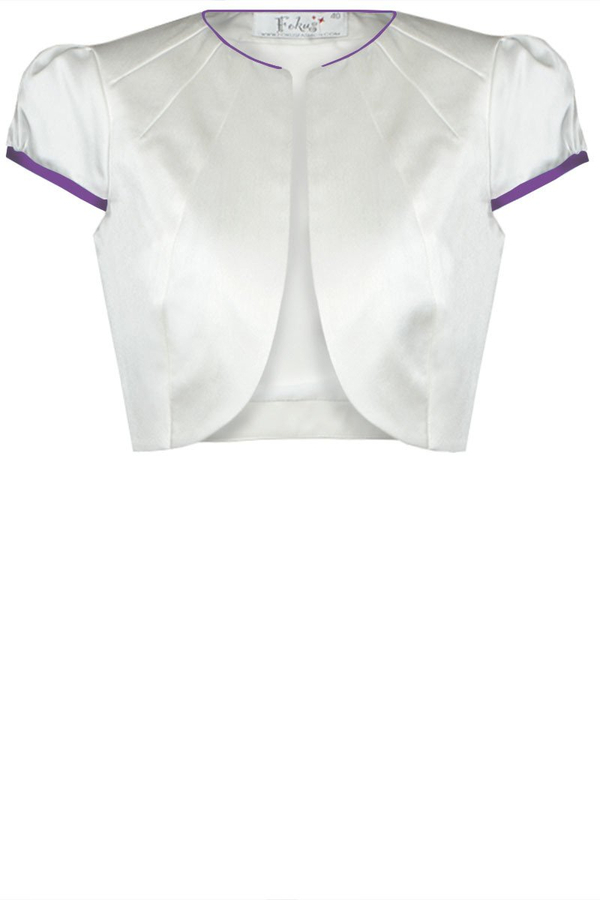 Bolerko FBL1114 EKRI+ŚLIWKOWY CIEMNY