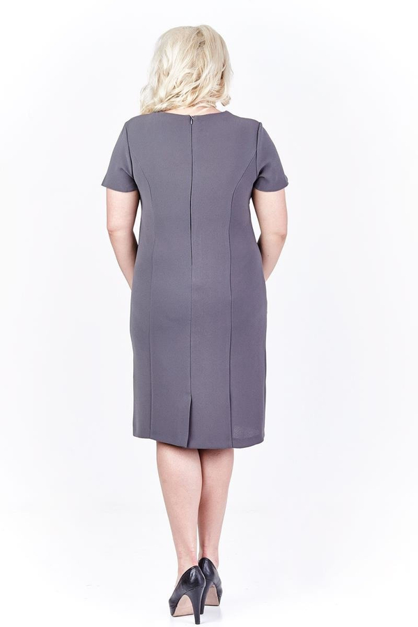 Sukienka FSU899 SZARY + EKRI