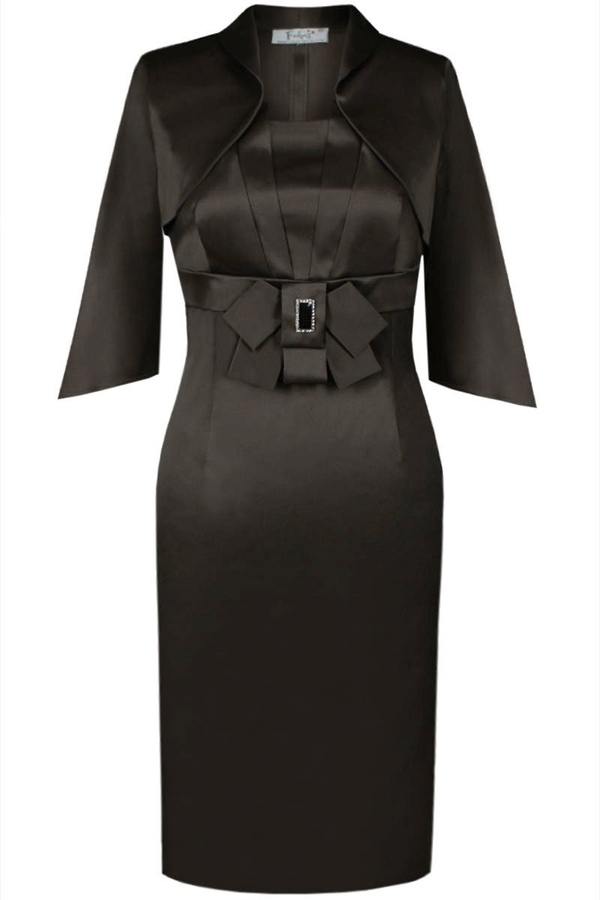 Sukienka FSU201 CZEKOLADOWY