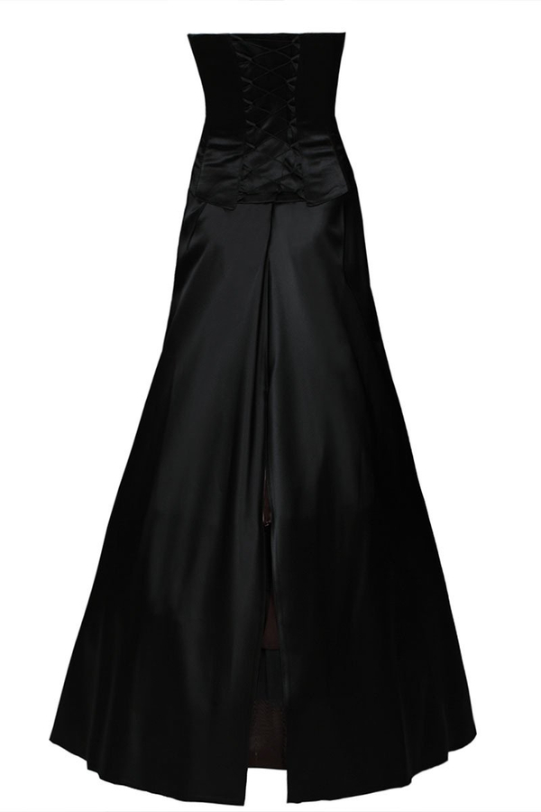 Sukienka FSU037 CZARNY + CZEKOLADOWY CIEMNY