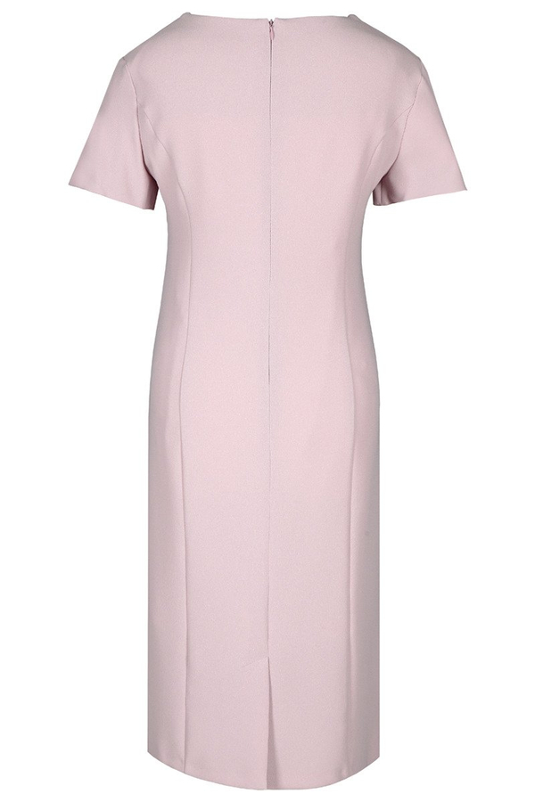 Sukienka FSU899 RÓŻOWY BLADY + EKRI