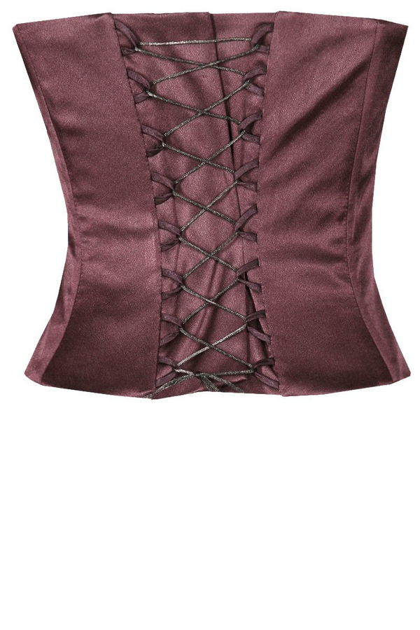 Gorset FGR082 ŚLIWKOWY  tafta