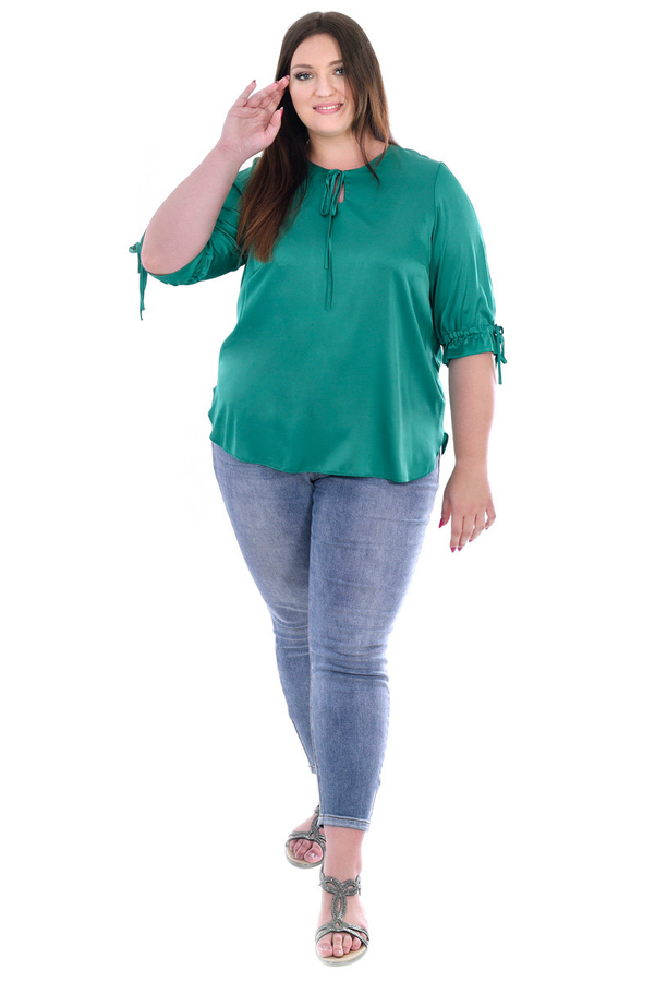 Bluzka FBZ1034 ZIELONY gładki