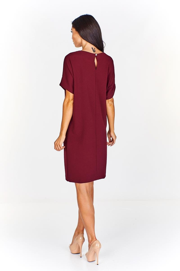 Sukienka FSU1116 BORDOWY