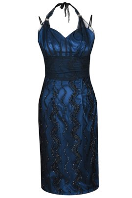 Sukienka FSU169 CZARNY + CHABROWY