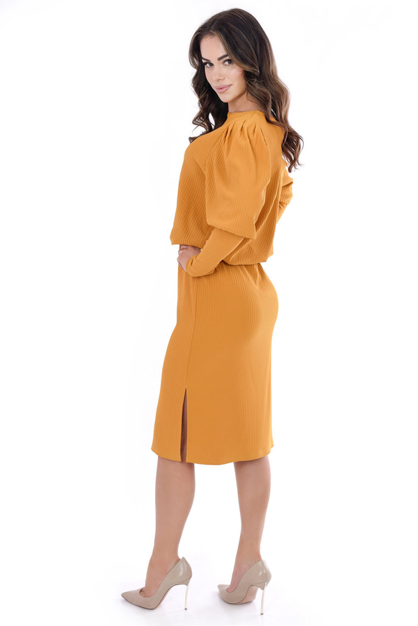 Sukienka FSU1064 MUSZTARDOWY