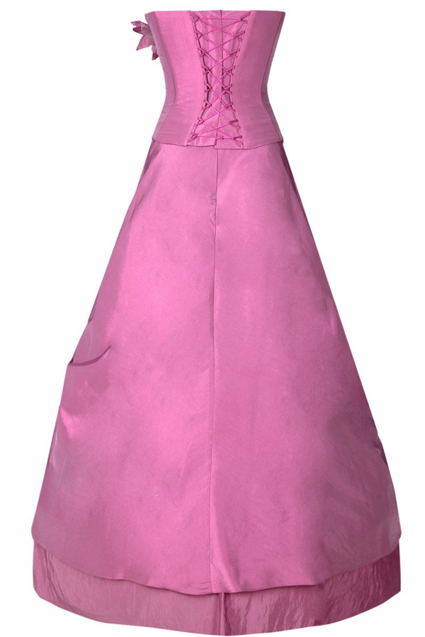 Sukienka FSU074 AMARANTOWY ŚREDNI  EKRI