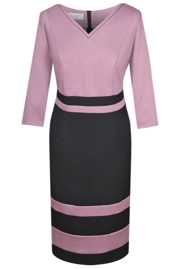 Dress FSU299 BLACK DIRTY PINK