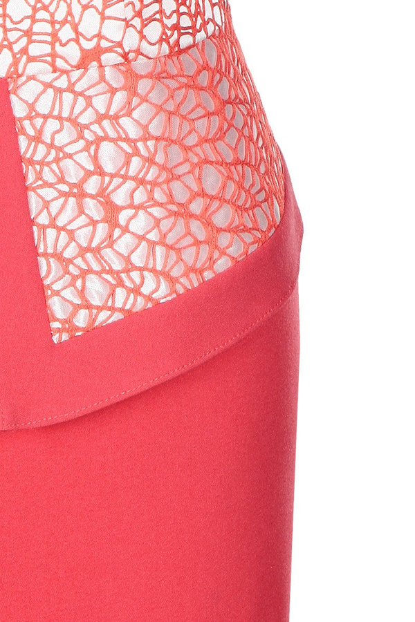 Sukienka FSU403 MALINOWY EKRI