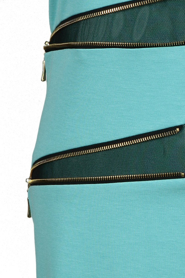 Sukienka FSU349 TURKUSOWY CIEMNY