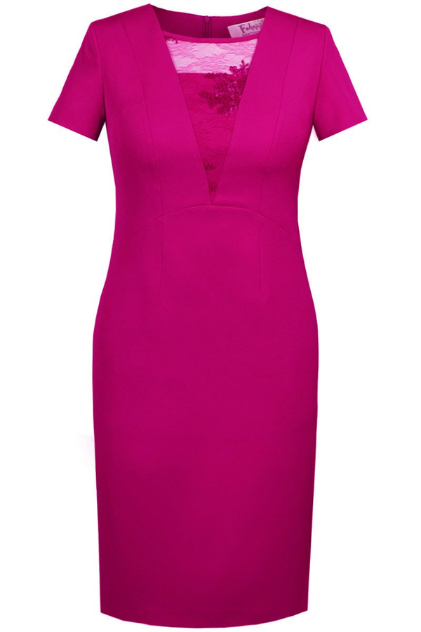 Sukienka FSU875 AMARANTOWY ŚREDNI