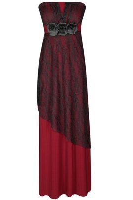 Sukienka FSU141 CZERWONY  MOCNY