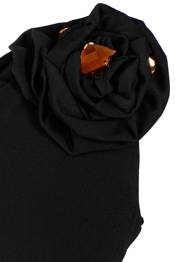 Sukienka FSU230 CZARNY ZŁOTY