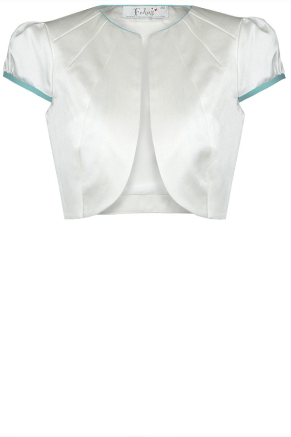 Bolerko FBL1114 EKRI+TURKUSOWY CIEMNY