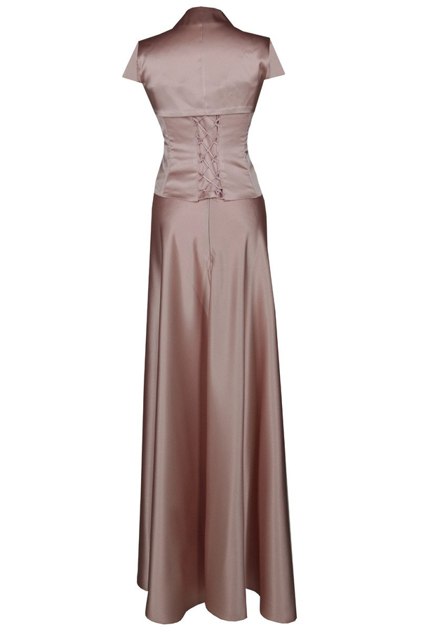 Sukienka FSU088 ŁOSOSIOWY CIEMNY