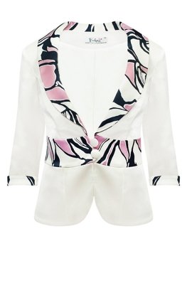 Żakiet FZA916 EKRI + RÓŻOWY